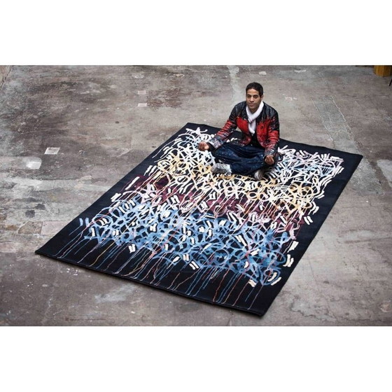 Image 1 of Tapis vintage Rainbow de JonOne et Boccara