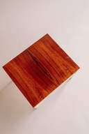 Table d'appoint vintage en bois de pallisandre avec plateau flottant