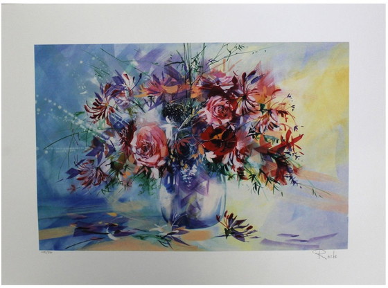 Image 1 of Dany Rocher Leroi - Bouquet De Roses Et Chevrefeuille 