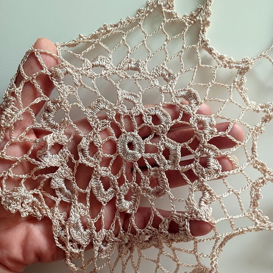 Image 1 of Couvre-lit vintage, fait main au crochet fin. Pièce Unique ! 325 cm X 270 cm