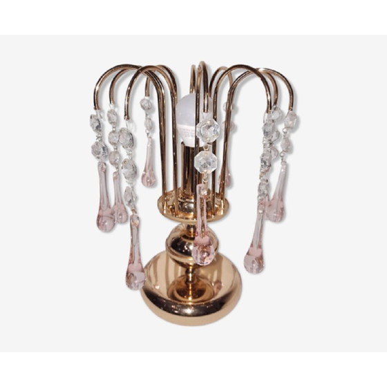 Image 1 of Lampe cascade italienne vintage en cristal de Murano, 1960-1970