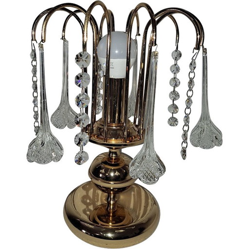 Lampe cascade italienne vintage en cristal de Murano, 1960-1970