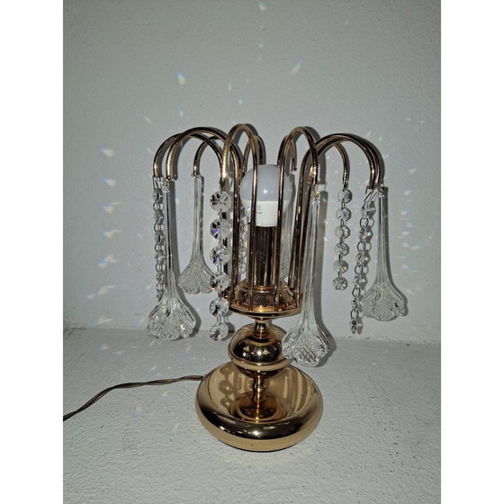 Image 1 of Lampe cascade italienne vintage en cristal de Murano, 1960-1970
