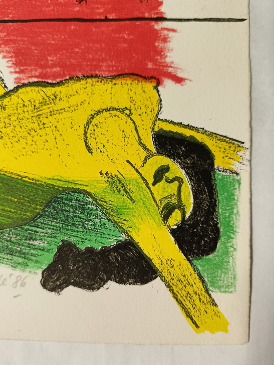 Image 1 of 1986 Corneille - Femme et oiseau : Danse au soleil