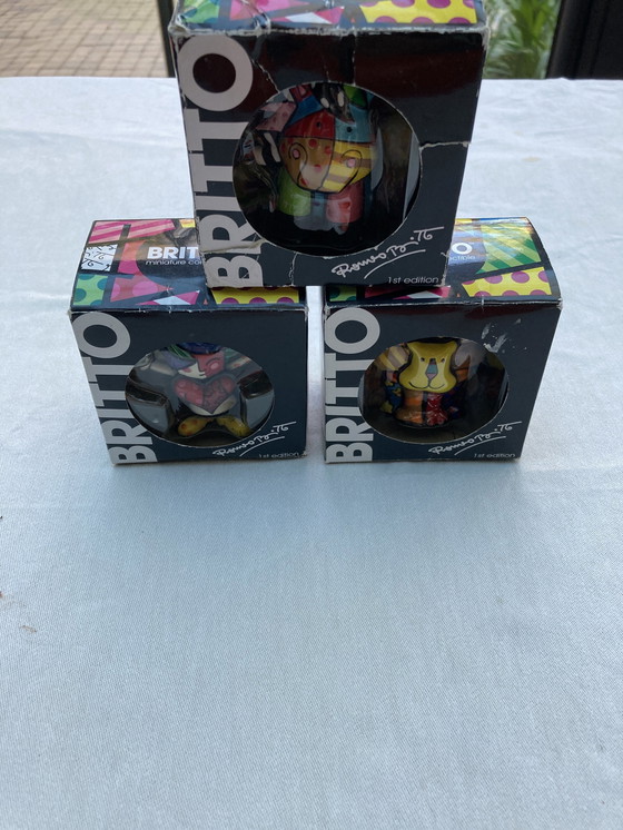 Image 1 of 3 Figurines Romero Britto. Boîte Neuve, Première Édition, 2011.