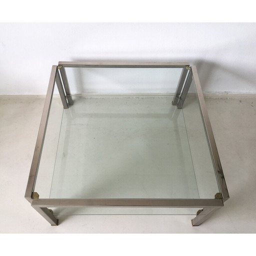 Table basse en verre vintage de Peter Ghyczy, 1980