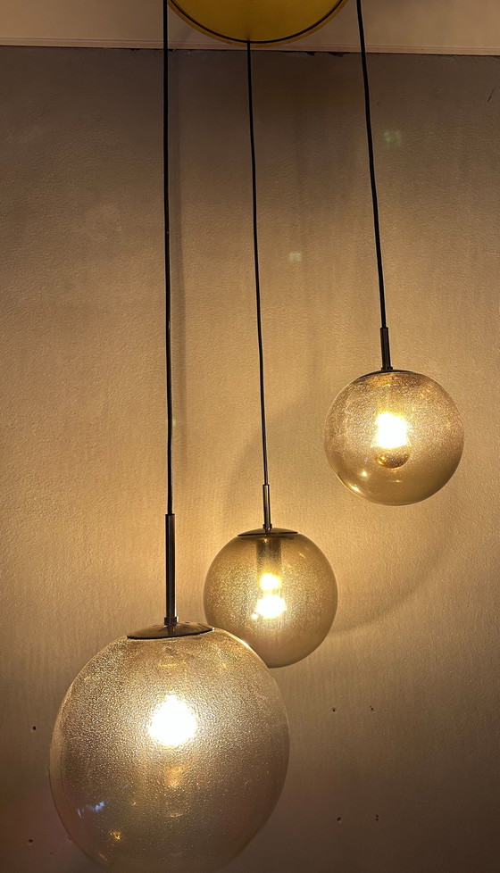 Image 1 of Lampe en cascade vintage Glashütte Limburg