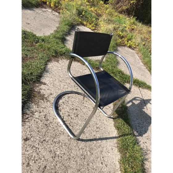 Image 1 of Ensemble de 6 chaises de salle à manger Bauhaus italiennes vintage en chrome, 1970