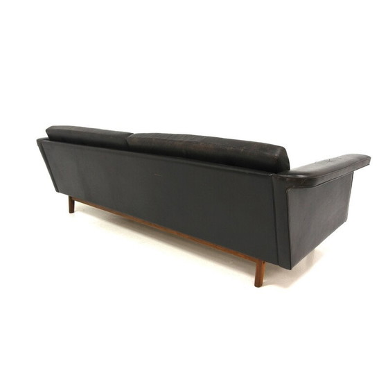 Image 1 of Canapé vintage 3 places en cuir par Karl Erik Ekselius pour Joc Vetlanda, Suède 1950