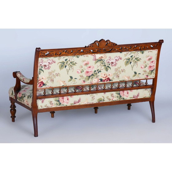 Image 1 of Ensemble de sièges vintage en hêtre et noyer, Tchécoslovaquie 1890