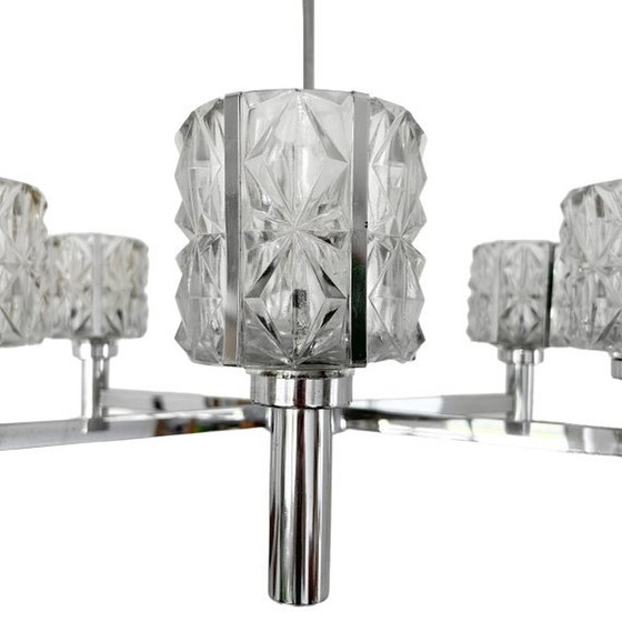 Image 1 of Lustre moderne Mid Century chromé années 1970