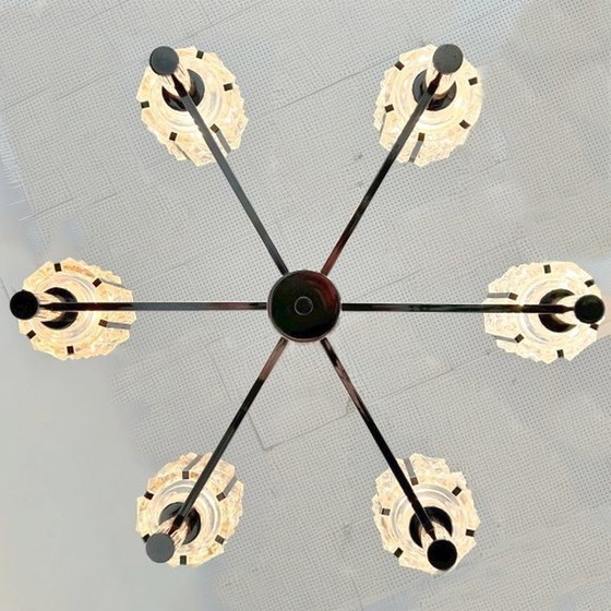 Image 1 of Lustre moderne Mid Century chromé années 1970