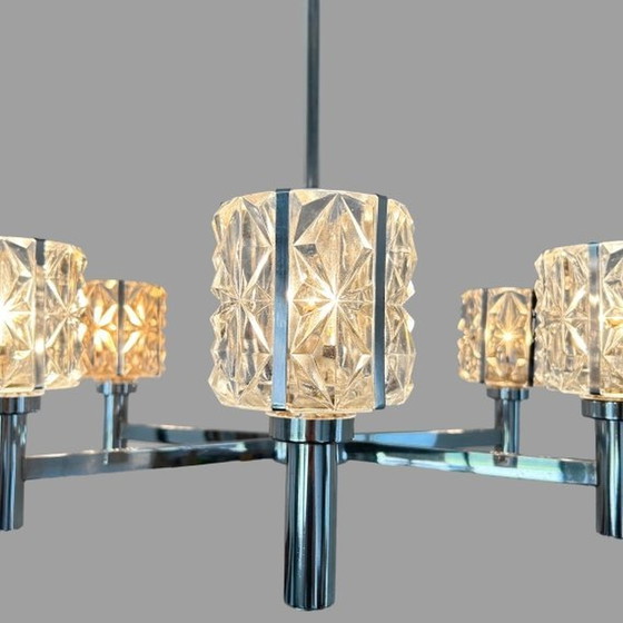 Image 1 of Lustre moderne Mid Century chromé années 1970