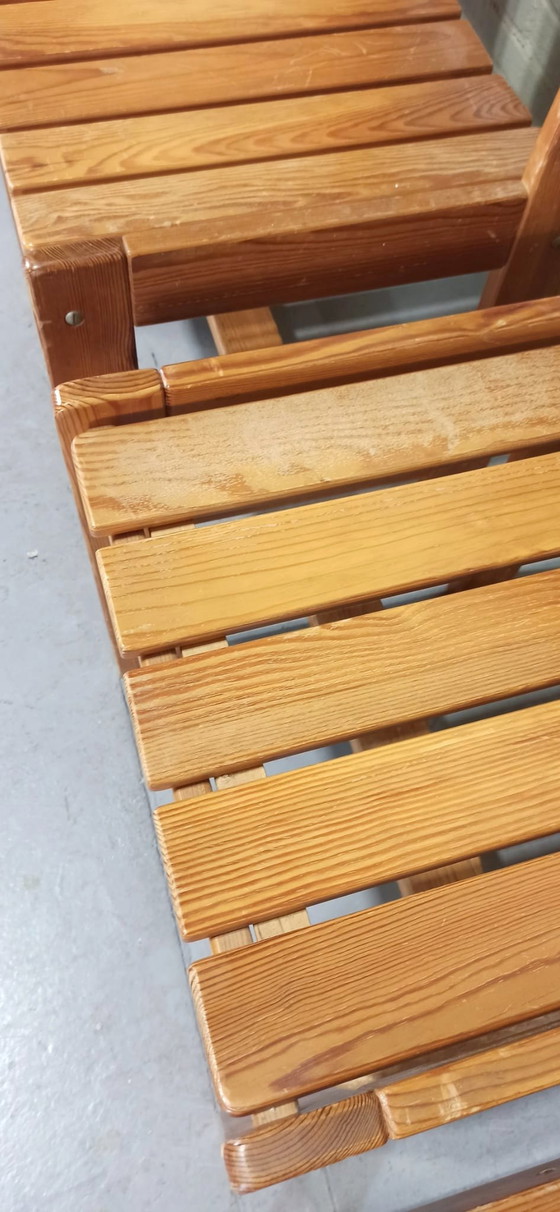 Image 1 of 4 X chaises de salle à manger vintage en pin massif