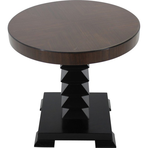 Table basse ronde vintage, Tchécoslovaquie 1980