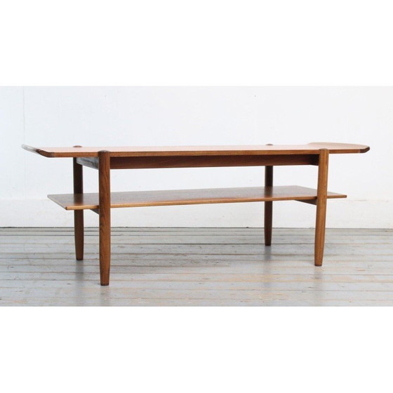 Image 1 of Table d'appoint vintage en chêne