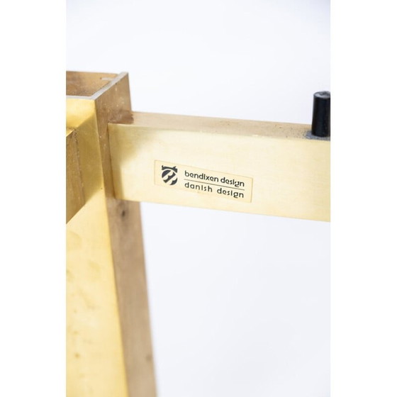 Image 1 of Table basse vintage avec cadre en métal doré et bois de rose par Bendixen, 1970