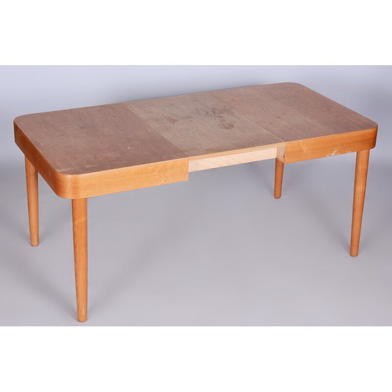 Image 1 of Table de salle à manger en bois de frêne du milieu du siècle par Uluv, Tchécoslovaquie années 1950