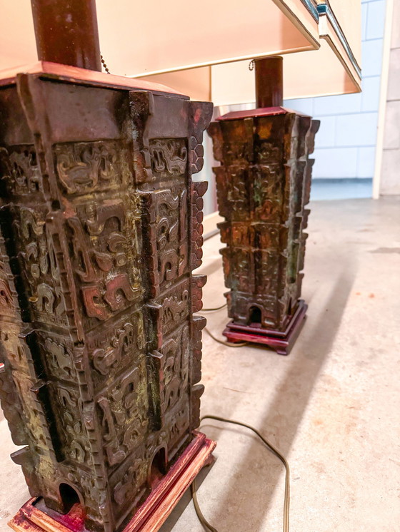 Image 1 of Lampes chinoises en bronze