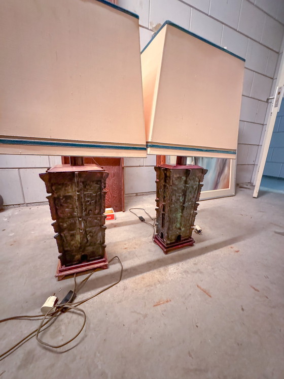 Image 1 of Lampes chinoises en bronze