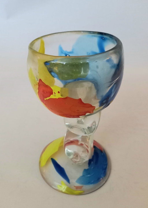 3 X calices en verre "Merry Glass 1995" (en anglais)