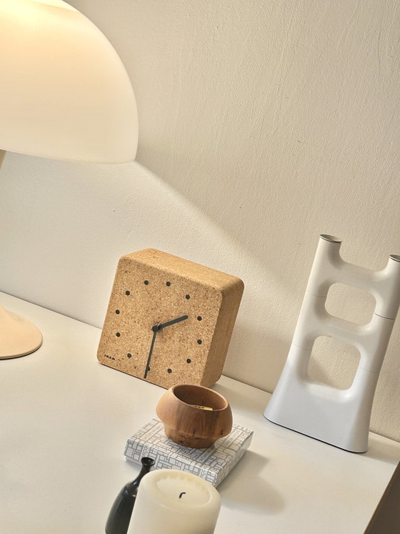 Image 1 of Horloge postmoderne vintage Ikea Cork Clock