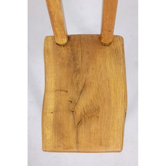 Image 1 of Ensemble de 10 chaises vintage en chêne et hêtre naturel pour Mobichalet, Belgique 1960