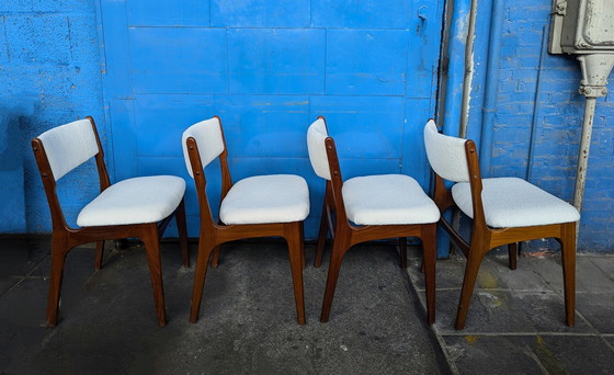 Image 1 of 4x Chaises de salle à manger en teck du milieu du siècle - Danemark