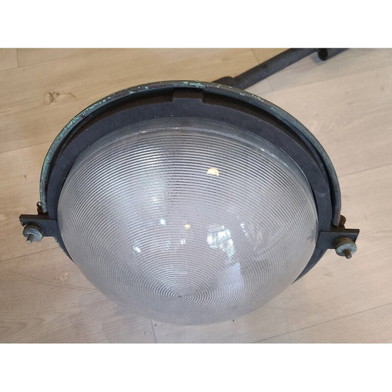 Image 1 of Lampadaire vintage en cuivre et verre, 1920