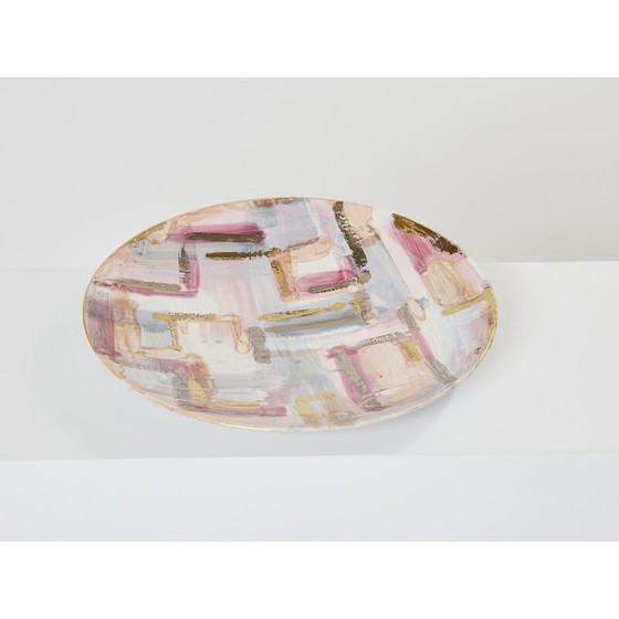 Image 1 of Plat vintage en céramique émaillée par Les Héritiers, France 1990