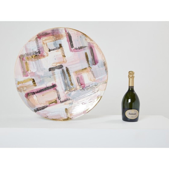 Image 1 of Plat vintage en céramique émaillée par Les Héritiers, France 1990