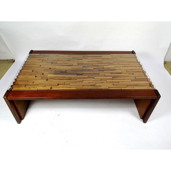 Image 1 of Table basse vintage en jacaranda et teck par Percival Lafer, Brésil 1960