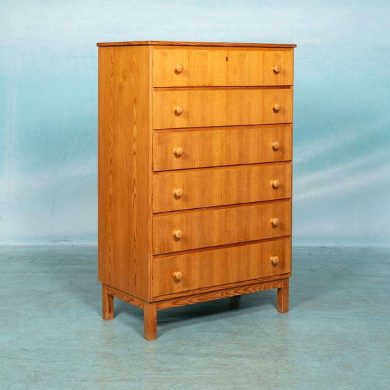 Image 1 of Commode vintage Suède 1960s, tallboy chest