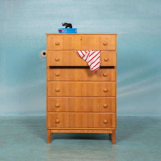 Image 1 of Commode vintage Suède 1960s, tallboy chest