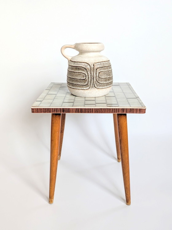 Image 1 of Vase en céramique du milieu du siècle | Pichet Veb Halbensleben | Poterie d'Allemagne de l'Ouest 1960's