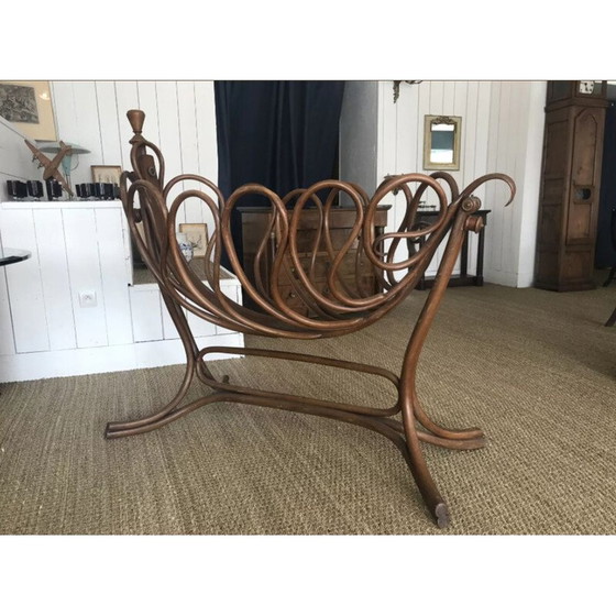 Image 1 of Berceau vintage en bois de hêtre courbé