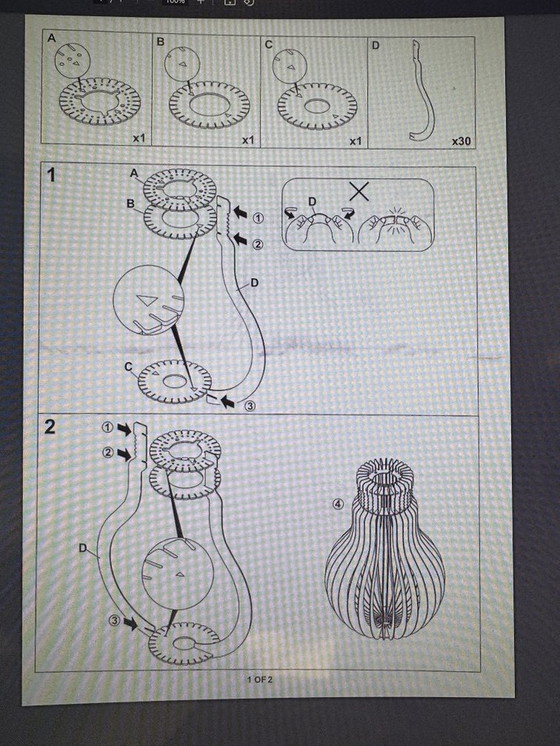 Image 1 of Lampe à poser Ampoule En Bois Naturel