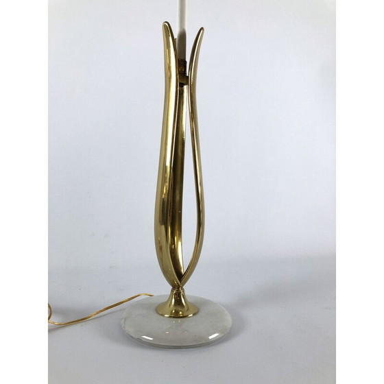 Image 1 of Lampe de table vintage en marbre et laiton de Arredoluce, Italie 1950