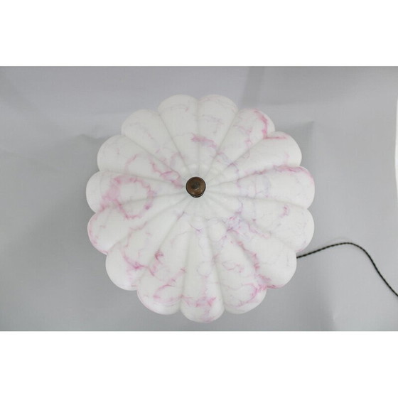 Image 1 of Lampe de table vintage en laiton et verre, Tchécoslovaquie 1920