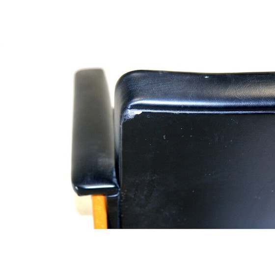 Image 1 of Fauteuil scandinave vintage en simili cuir, Suède 1950