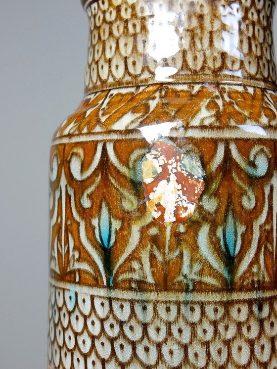 Image 1 of Grand Vase Poterie Artisanale & Traditionnelle Marocaine Safi Ancien Xxe