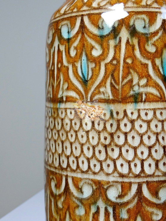 Image 1 of Grand Vase Poterie Artisanale & Traditionnelle Marocaine Safi Ancien Xxe