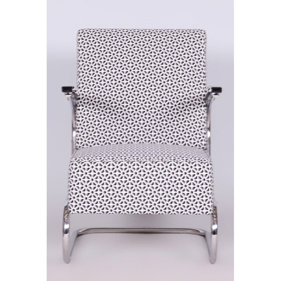 Image 1 of Paire de fauteuils Bauhaus vintage en acier chromé par Mücke Melder, Tchécoslovaquie 1930