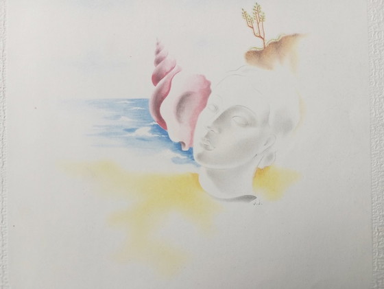 Image 1 of Jean Jacquelin Litographe surréaliste/art-déco 1930's - Unique