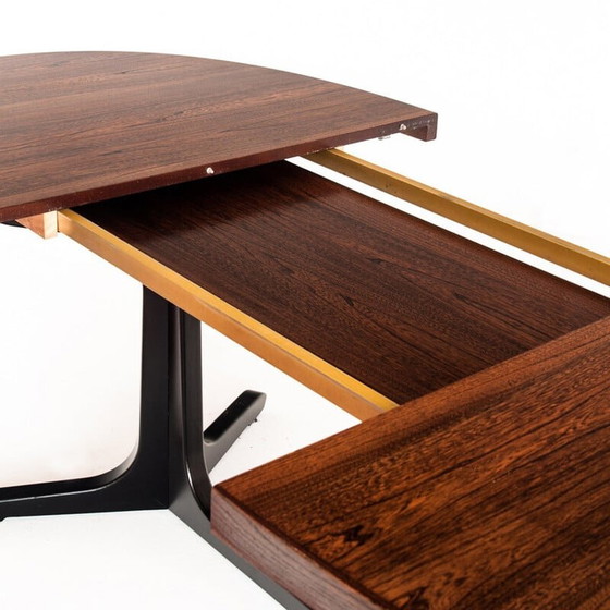 Image 1 of Table vintage en chêne et bois d'orme avec rallonge, France 1970