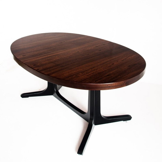 Image 1 of Table vintage en chêne et bois d'orme avec rallonge, France 1970