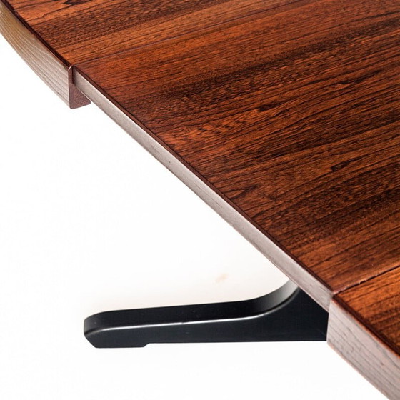 Image 1 of Table vintage en chêne et bois d'orme avec rallonge, France 1970