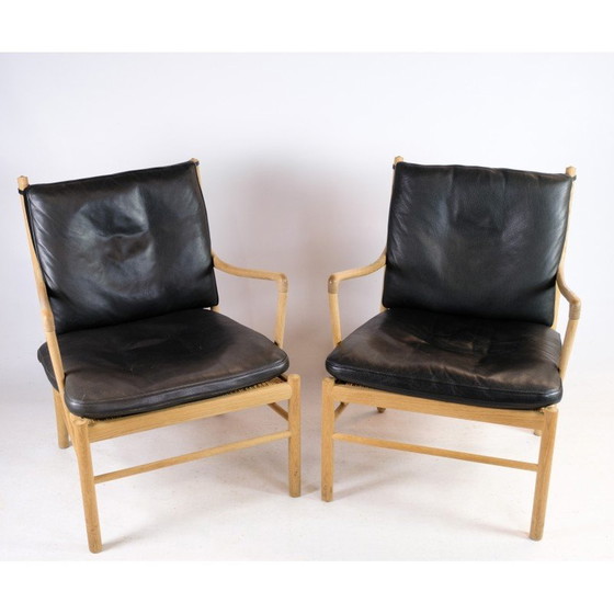 Image 1 of Paire de fauteuils coloniaux vintage modèle Ow149 par Ole Wanscher pour Carl Hansen et Søn