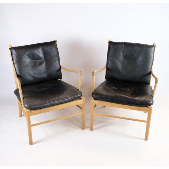 Image 1 of Paire de fauteuils coloniaux vintage modèle Ow149 par Ole Wanscher pour Carl Hansen et Søn