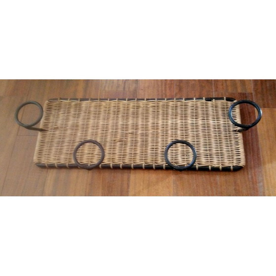 Image 1 of Porte-manteau vintage en rotin, 1950